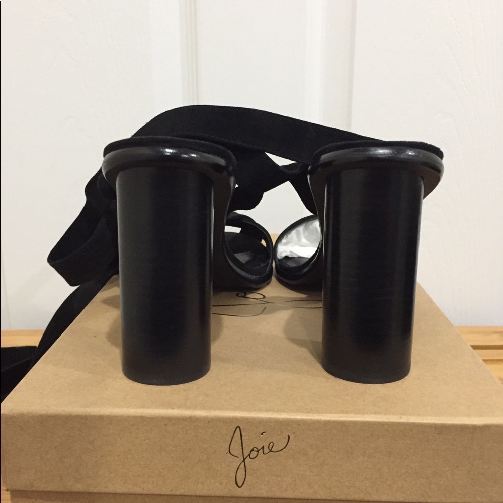 NIB JOIE Black Oki Suede Sandals sz 40 - Picture 5 of 5